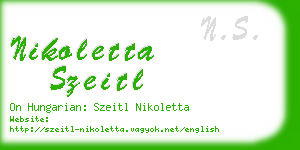 nikoletta szeitl business card